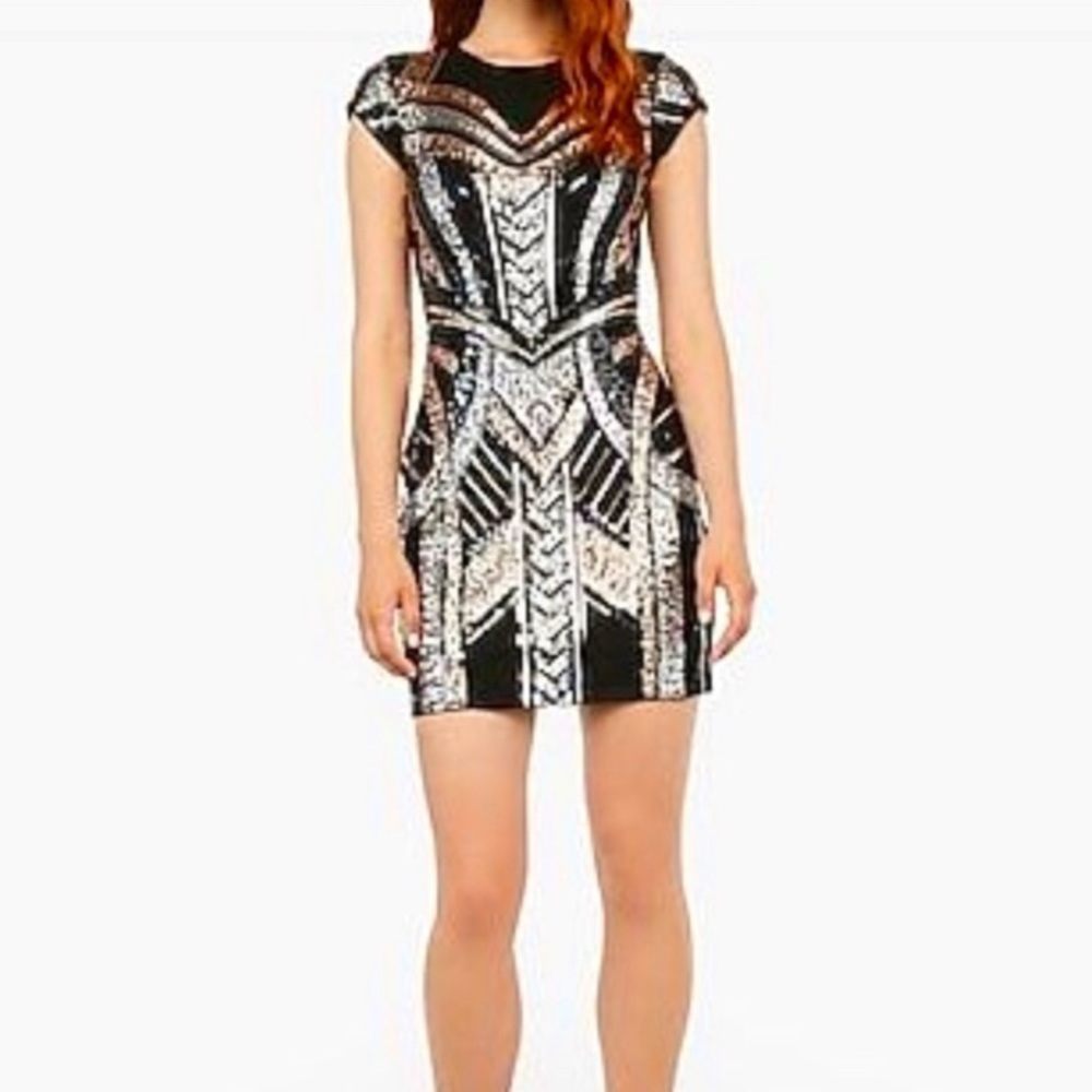 EXPRESS Sequin Art Deco “Gatsby” Mini Dress